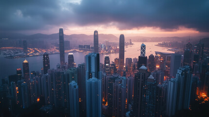 Fototapeta premium 都市の風景や高層ビル