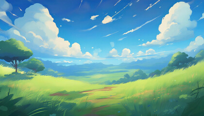 Fototapeta premium 真夏の大空の風景