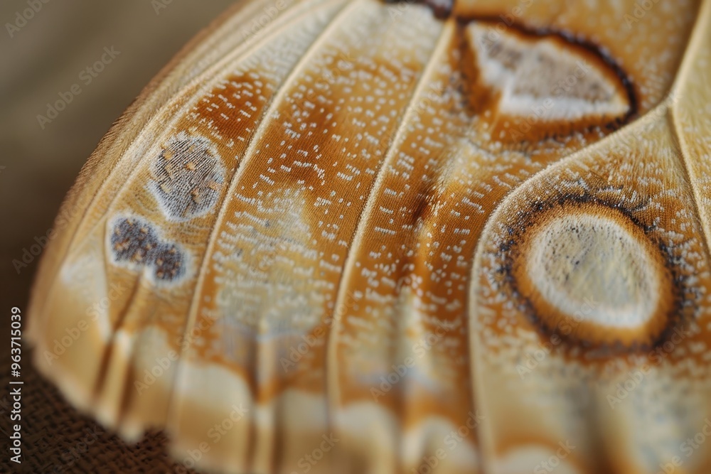 Aufkleber Magnificent close-up of a butterfly wing showing intricate patterns and textures in natural light