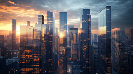 都市の風景や高層ビル