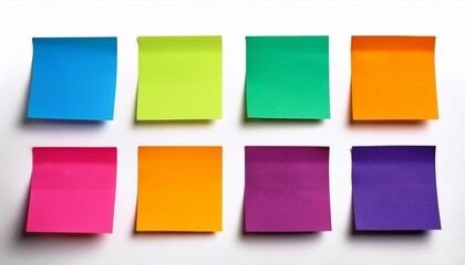 Fototapeta premium set of colorful sticky note on isolate white background