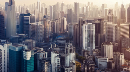 Obraz premium 都市の風景や高層ビル