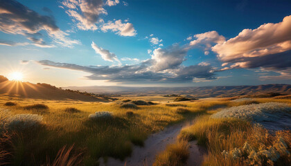 自然と大空の風景