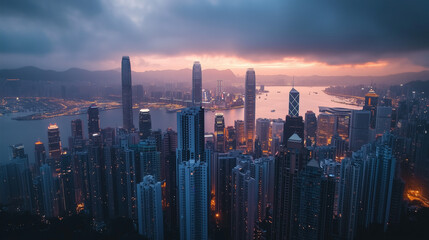 Fototapeta premium 都市の風景や高層ビル
