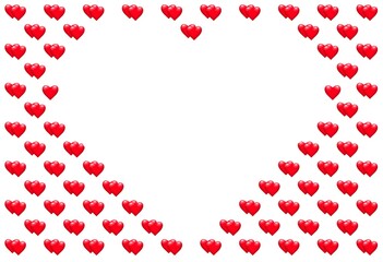 valentine background with hearts, red heart frame, frame, heart, red, love, red heart, frame with heart, background with heart, red and white 