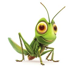 Grasshopper spy fantasy animal cartoon isolated whitebackground 16:9