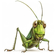 Grasshopper Trust emotion fantasy animal cartoon isolated whitebackground