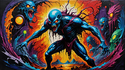 Abstraktion Artefakt des versp&auml;teten Wissens 16x9. Hintergrund f&uuml;r das Design 4.