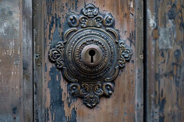 A close up shot of a wooden door handle, suitable for interior design or architecture projects
