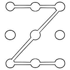 password pattern illustration hand drawn outline vector