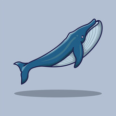 Vector illustration Sea Whale. Vector design Ocean Whale. Sea Ocean Whale Vector Cartoon design illustration and icon for website, digital and print
