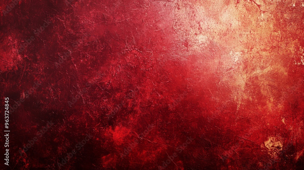 Poster a moody and atmospheric backdrop showcasing scratched and vibrant bright red paint, resulting in an 