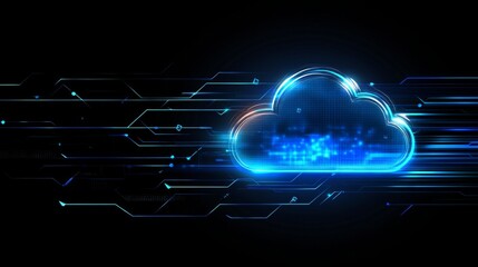 Fototapeta premium Futuristic Cloud Technology