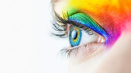 Vibrant Rainbow Eye Makeup