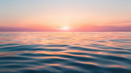 Obraz premium Tranquil Ocean Sunset with Gentle Waves
