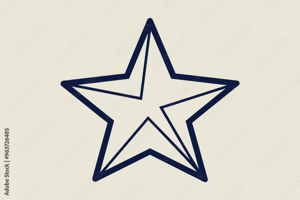 Aufkleber simple geometric star shape. graphic design element for logo, pattern, and web design.