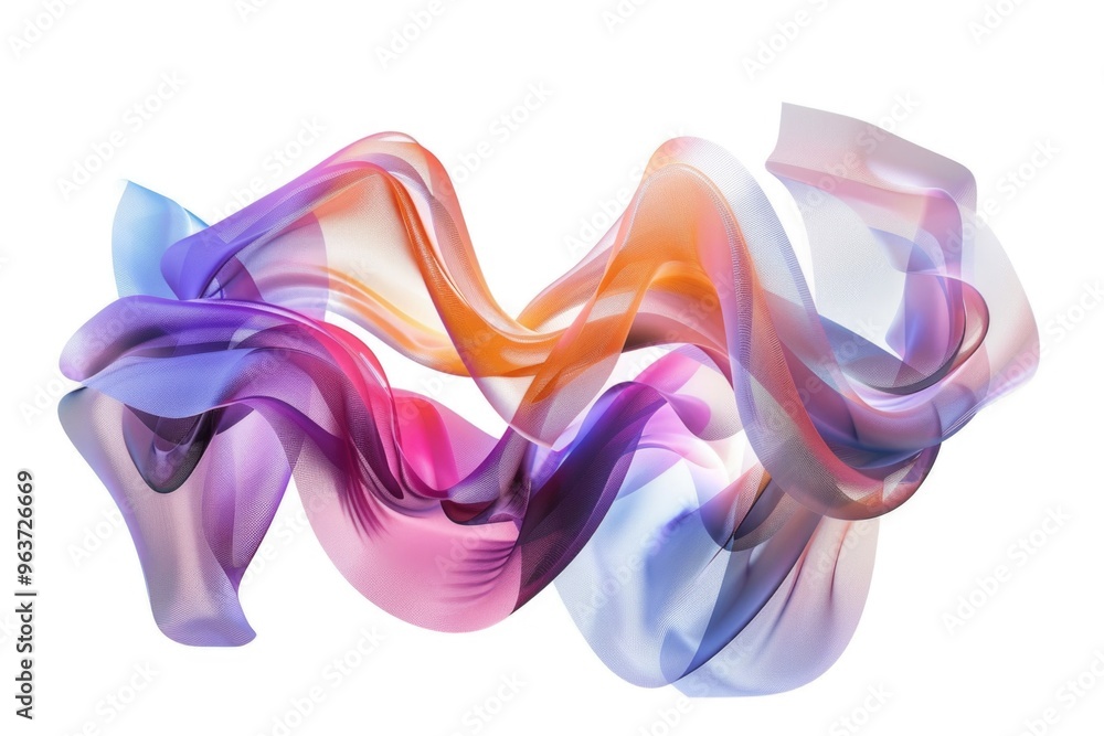 Poster a stylized image of a wavy pattern made up of colored smoke, perfect for adding a touch of mystery a
