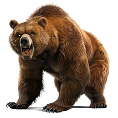 Obraz premium Grizzlybear spy fantasy animal cartoon isolated whitebackground 16:9