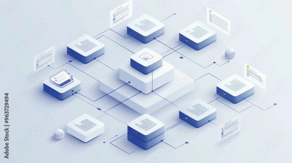 Wall mural network diagram illustrating data connection and digital nodes