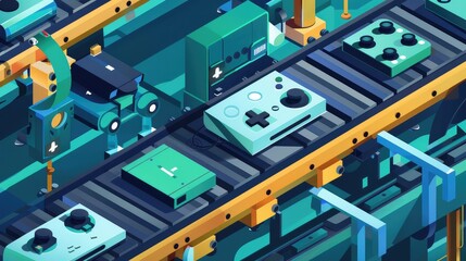Video Game Console Production Line, Modern Factory Automation