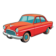 Fototapeta premium red vintage car