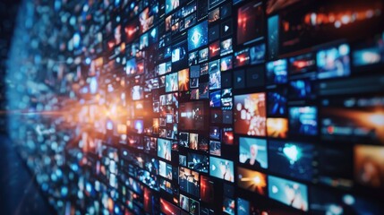 Dynamic Digital Media Wall with Streaming Videos