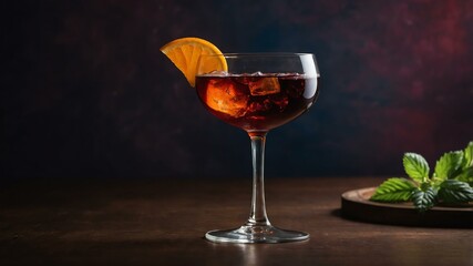 Syrah/Shiraz cocktail/alcoholic drink in aesthetic background