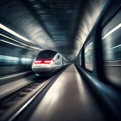 Obraz premium fast moving train