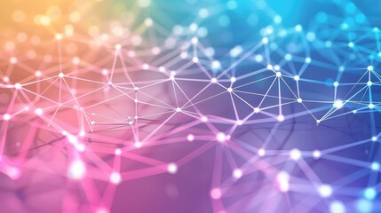 Obraz premium Abstract Digital Network with Colorful Gradient