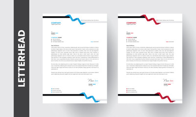 Professional company corporate business letterhead design with 2 color