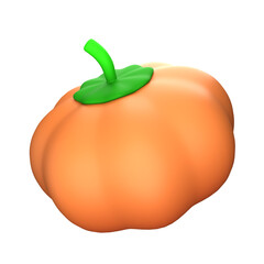 3D Icon Pumpkin with Fresh Color