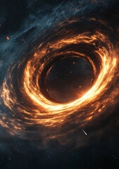Fiery Black Hole in Space