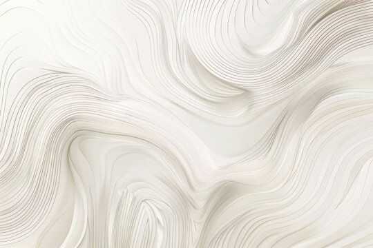 A close-up shot of a white wall with wavy lines, suitable for use in minimalist interior design or as a subtle background texture