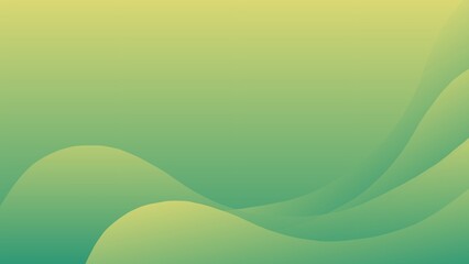 abstract green background with decorative waves 