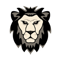 Lion Head illustration template