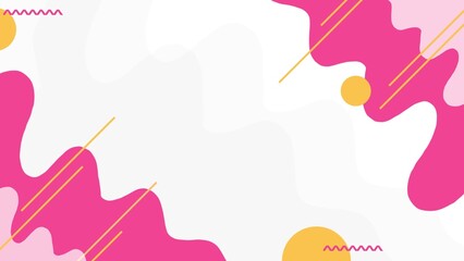 Abstract white background with decorative pink waves