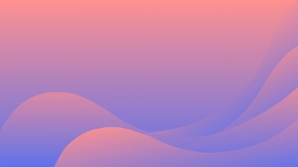 Abstract purple and peach gradient wavy background 