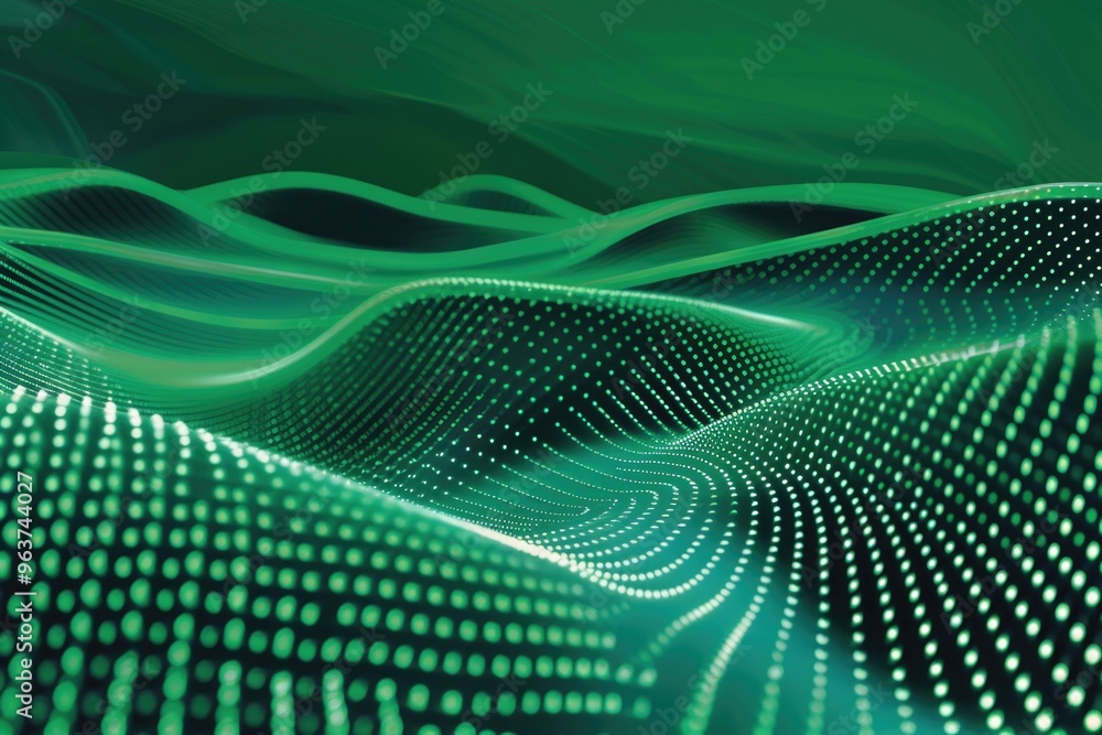 Poster a close-up of a computer screen displaying a wavy pattern