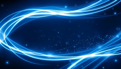 Obraz premium Dynamic Ribbons of Light Flowing Through a Dark Cosmic Background