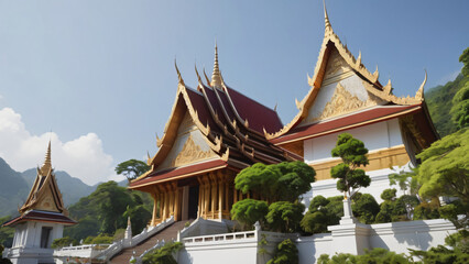 Fototapeta premium temple on the hill