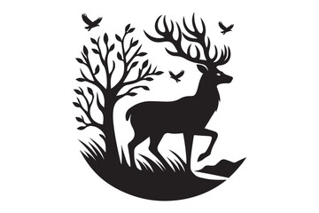 Realistic Deer Vector Illustration EPS
