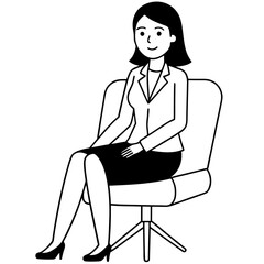 cartoon business woman, generative AI