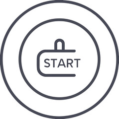 Start icon, a simple design element symbolizing beginning and departure