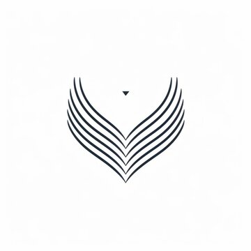 Minimalist Black and White Geometric Logo Design on a Pure White Background