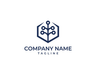 Fototapeta premium Eco Logo Modern Luxury, Technology Icon 