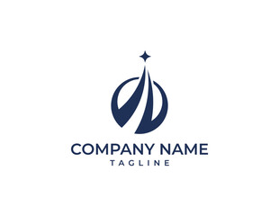 modern skyscraper technology logo, luxury