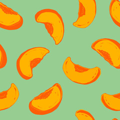 Tropical Peach seamless pattern