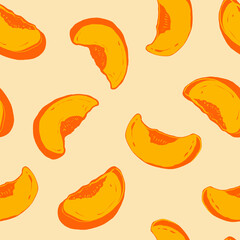 Tropical Peach seamless pattern