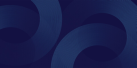 Abstract blue glowing geometric lines modern shiny blue circle lines pattern. Suit for cover, banner, brochure