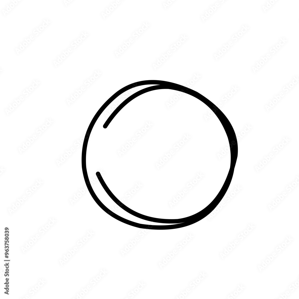 Poster doodle highlight circle frame